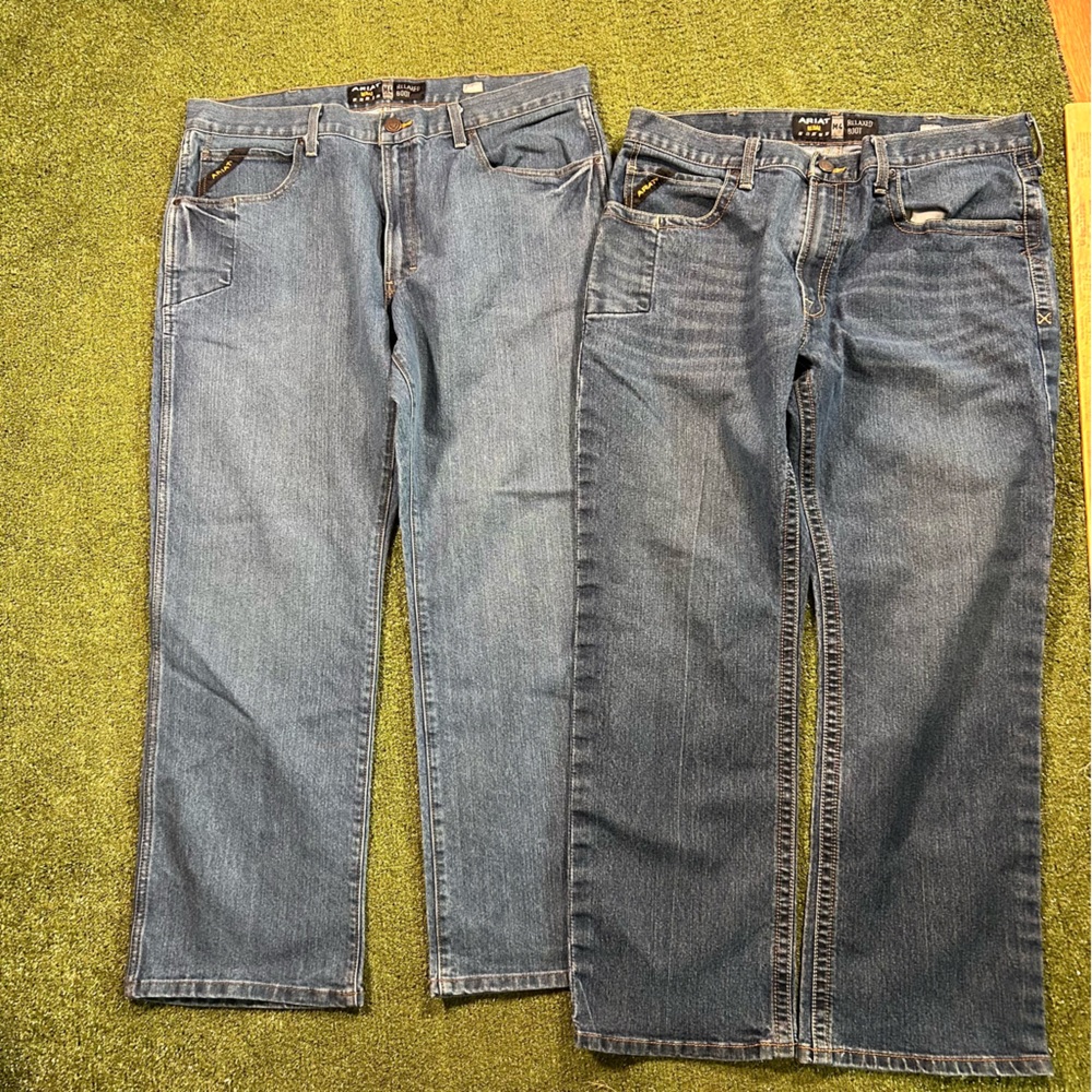 Like New Ariat Rebar Relaxed Boot M4 Jeans